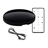 Mando a Distancia Universal Remoto WiFi 2.4GHz Infrarrojo 360 Grados Tuya. Incluye Cable. Control Remoto IR Smart Home. Alexa, Google Home, Smart Life. Redondo Negro